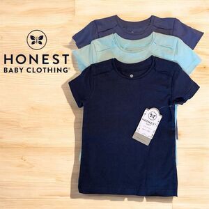 Honest Baby Infant Boys 3-Pack 100% Organic Cotton T-Shirts Solid Blue Hues